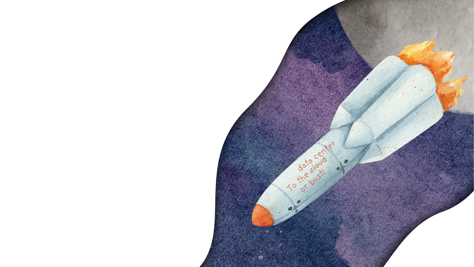 A rocketship is headed to the data center from the cloud